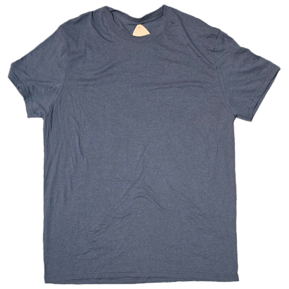 Hanes EcoSmart Mens XL Extra Large Slate Tribble Crew Neck Soft T-Shirt‎ (T)
